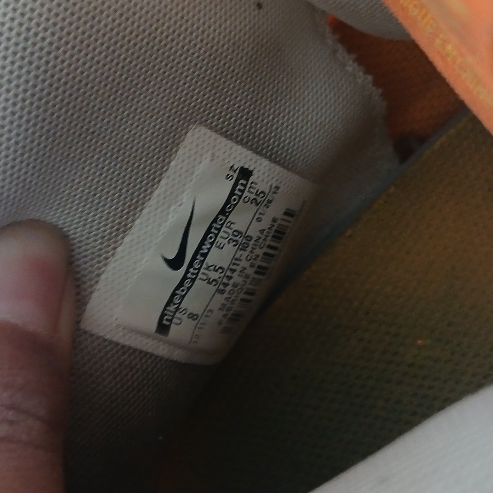 Nike Sky High Hidden Wedge White And Orange Size 8 - Picture 10 of 16